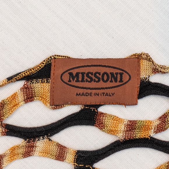 Missoni Metallic Open-Knit‎ Mesh Scarf Shawl – Black, Gold, Copper - Picture 5 of 5